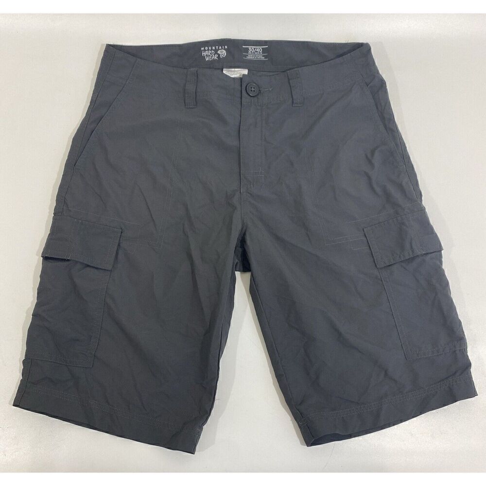 Mens Mountain Hardwear Hiking Shorts 30 Inseam 10” Outdoor Cargo Nylon Gray